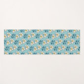 Midden-eeuwse moderne Floral Leaf Pattern Yogamat (Voorkant (horizontaal))