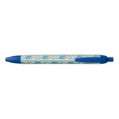 Midden-eeuwse moderne Floral Leaf Pattern Zwarte Inkt Pen (Achterkant)