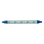 Midden-eeuwse moderne Floral Leaf Pattern Zwarte Inkt Pen (Voorkant)