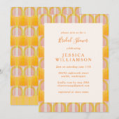 Midden-eeuwse moderne, geel geometrisch Vrijgezell Kaart (Voorkant / Achterkant)