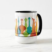 Midden-eeuwse moderne glazen vazen mok (Voorkant rechts)