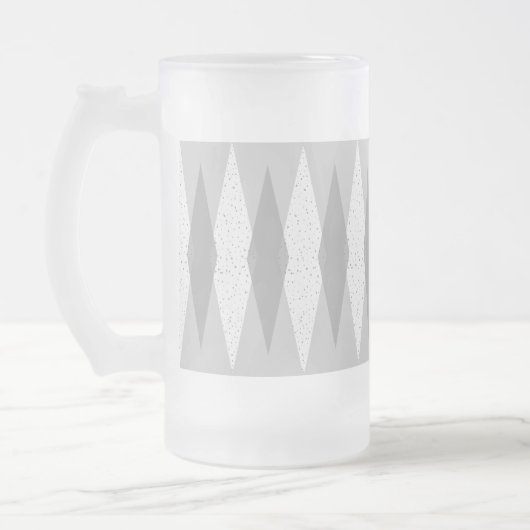 Midden-eeuwse moderne grijze argyle-Mok van glas Matglas Bierpul (Links)
