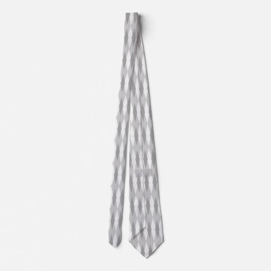 Midden-eeuwse moderne grijze Argyle Necktie Stropdas (Achterkant)