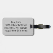 Midden-eeuwse moderne grijze Bagagelabel (Achterkant horizontaal)