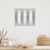 Midden-eeuwse moderne grijze Poster (Keuken)