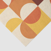 Midden-eeuwse moderne halve cirkels geel en oranje tissuepapier (Detail)