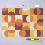 Midden-eeuwse moderne halve cirkels geel en oranje tissuepapier (Craft)