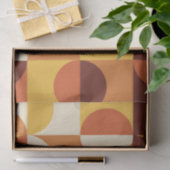 Midden-eeuwse moderne halve cirkels geel en oranje tissuepapier (Geschenk)