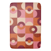 Midden-eeuwse moderne halve cirkels roze sinaasapp badmat (Voorkant Verticaal)