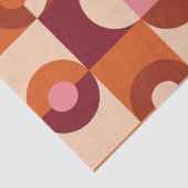 Midden-eeuwse moderne halve cirkels roze sinaasapp tissuepapier (Detail)