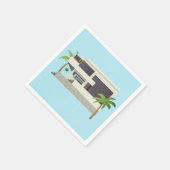 Midden-eeuwse Moderne Huis Servet (Hoek)