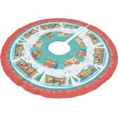 Midden-eeuwse moderne huizen kerstboom rok (Gekanteld)