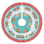 Midden-eeuwse moderne huizen kerstboom rok (Voorkant)