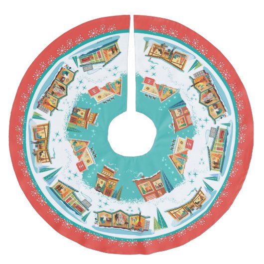 Midden-eeuwse moderne huizen kerstboom rok (Voorkant)