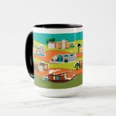 Midden-eeuwse moderne huizen mok (Voorkant links)