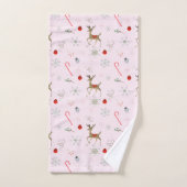 Midden-eeuwse moderne kerstrendiersnoeren bad handdoek (Handdoek)