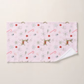 Midden-eeuwse moderne kerstrendiersnoeren bad handdoek (Handdoek)