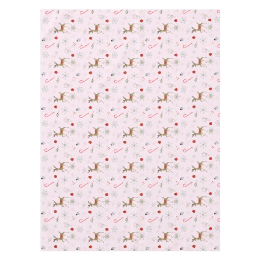 Midden-eeuwse moderne kerstrendiersnoeren tafelkleed (Voorkant)