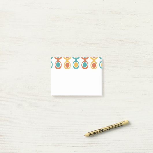 Midden-eeuwse moderne keten post-it® notes (Op bureau)