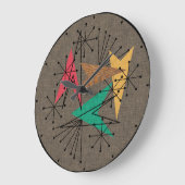 Midden-eeuwse moderne, klassieke atoompijlen uitba grote klok (Hoek)