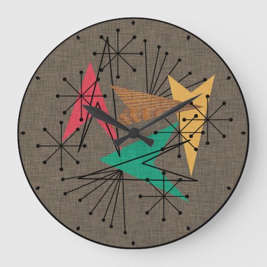 Midden-eeuwse moderne, klassieke atoompijlen uitba grote klok (Voorkant)