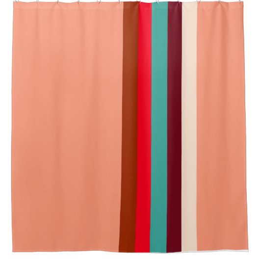 Midden-eeuwse moderne kleuren douchegordijn (Voorkant)