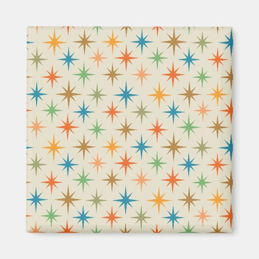 Midden-eeuwse moderne kleurrijke atoomuitbarsting magneet (Voorkant)