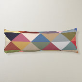 Midden-eeuwse moderne kleurrijke driehoeken lichaamskussen (Achterkant)