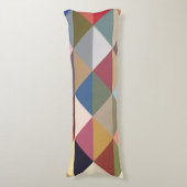 Midden-eeuwse moderne kleurrijke driehoeken lichaamskussen (Voorkant Verticaal)