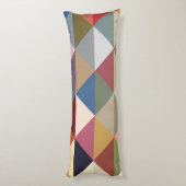 Midden-eeuwse moderne kleurrijke driehoeken lichaamskussen (Achterkant (Verticaal))