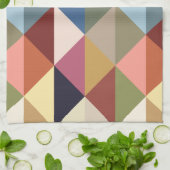 Midden-eeuwse moderne kleurrijke driehoeken theedoek (Gevouwen)