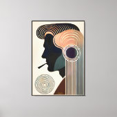 Midden Eeuwse Moderne Kunst Contemplatie Canvas Afdruk (Voorkant)