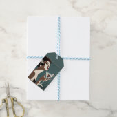 Midden eeuwse moderne kunst de Martini DIva Cadeaulabel (Met Touw)