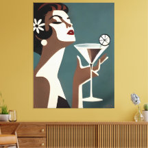 Midden eeuwse moderne kunst de Martini DIva