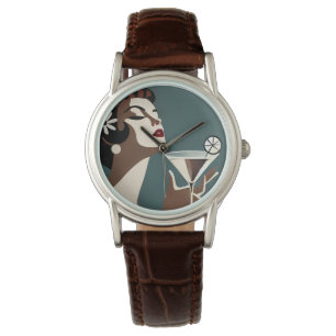 Midden eeuwse moderne kunst de Martini DIva Horloge