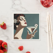 Midden eeuwse moderne kunst de Martini DIva Servet (Insitu)