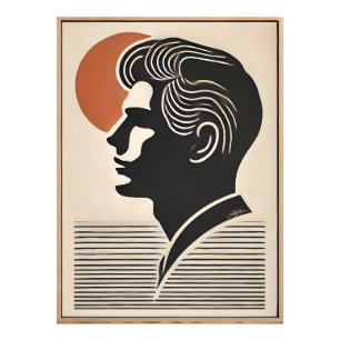 Midden eeuwse moderne kunst Hij volgt de zon Foto Afdruk