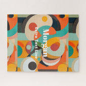 Midden eeuwse moderne kunst, naam & tekstregel legpuzzel (Horizontaal)