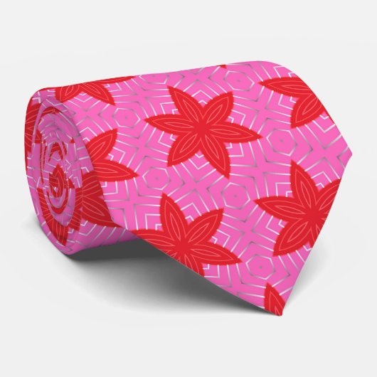 Midden-eeuwse moderne, langwerpige koraalroze en z stropdas (Opgerold)