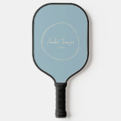 Midden-eeuwse moderne lichte lucht | Scriptnaam Pickleball Paddle (Voorkant)