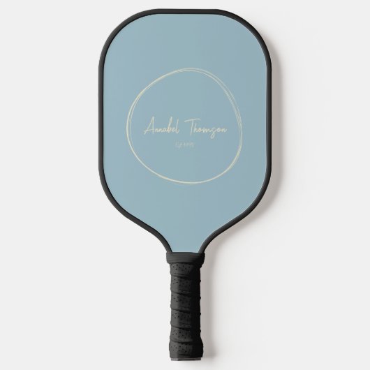 Midden-eeuwse moderne lichte lucht | Scriptnaam Pickleball Paddle (Voorkant)