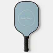 Midden-eeuwse moderne lichte lucht | Scriptnaam Pickleball Paddle (Achterkant)