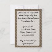 Midden-eeuwse Moderne Nieuwe Huis en Verandering v Aankondiging (Achterkant)