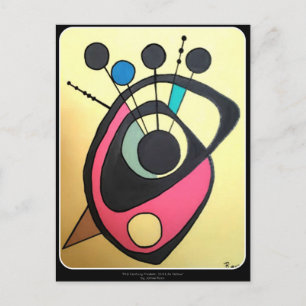 'Midden-eeuwse moderne, nog steeds gele' op een Briefkaart