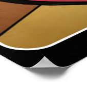 'Midden-eeuwse moderne, nog steeds gele' op een Poster (Hoek)