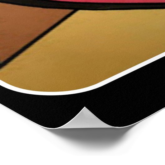 'Midden-eeuwse moderne, nog steeds gele' op een Poster (Hoek)