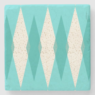 Midden-eeuwse moderne Onderzetter van Argyle Marbl