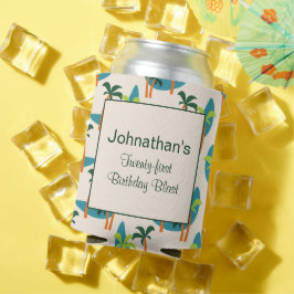 Midden-eeuwse moderne palm-oasis blikjeskoeler