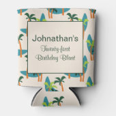 Midden-eeuwse moderne palm-oasis blikjeskoeler (Voorkant)