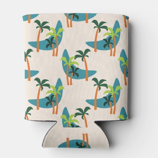 Midden-eeuwse moderne palm-oasis blikjeskoeler (Achterkant)